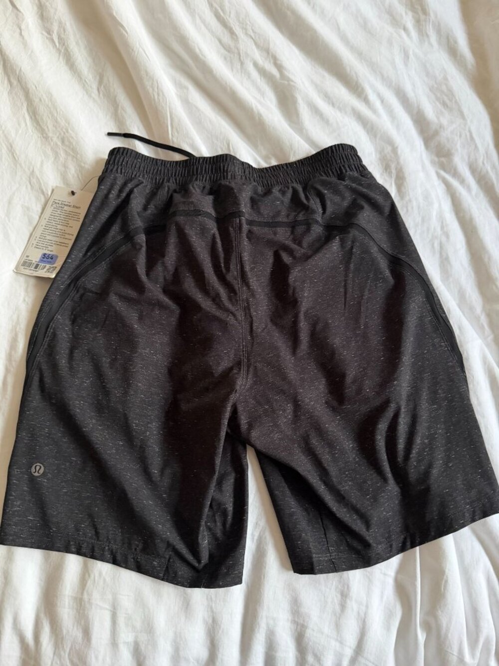 LULULEMON MENS NEW WITH TAGS NWT PACE BREAKER SHORTS LINED 9" SZ MEDIUM BLACK/GR